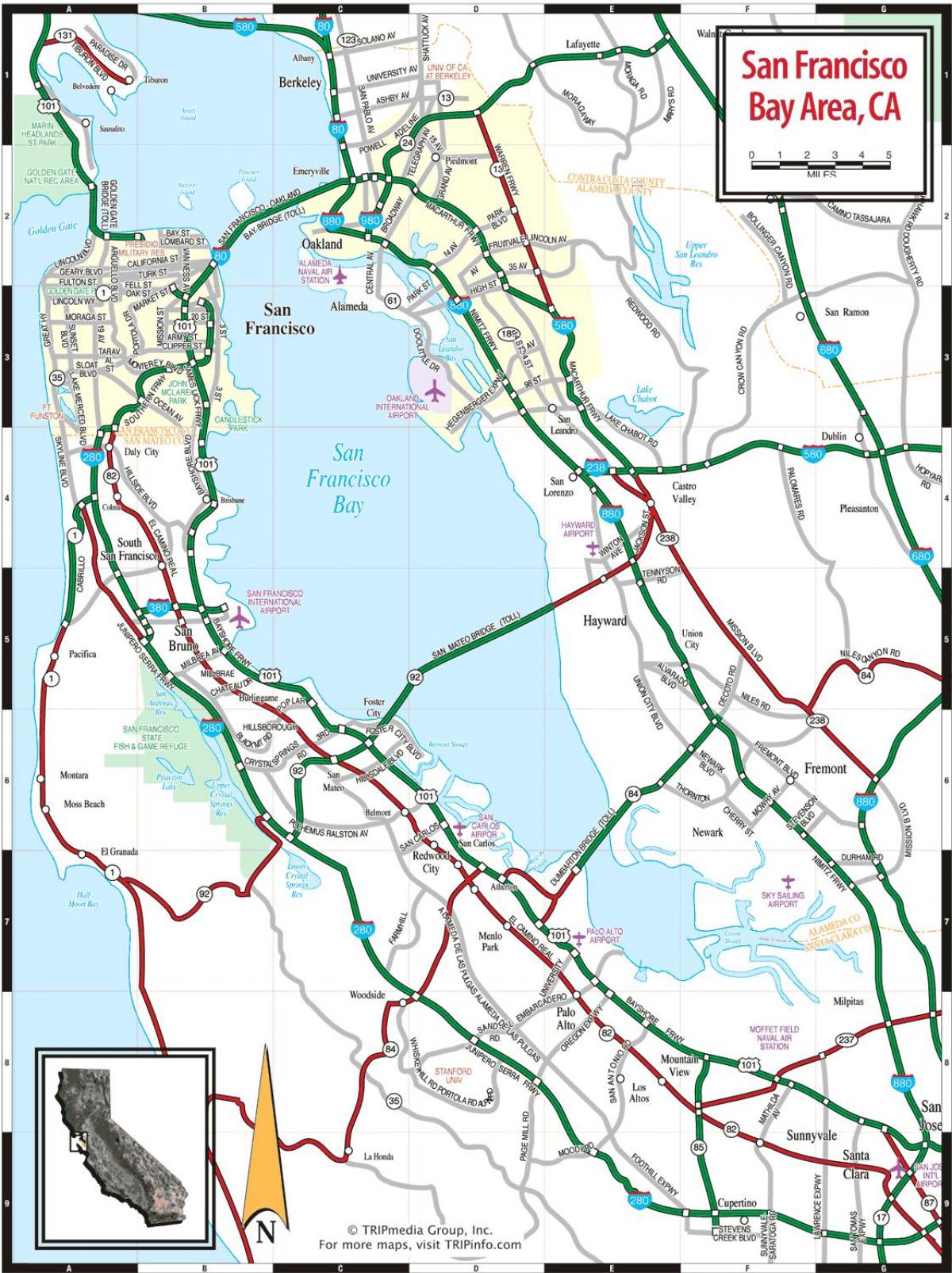 San Francisco roads map